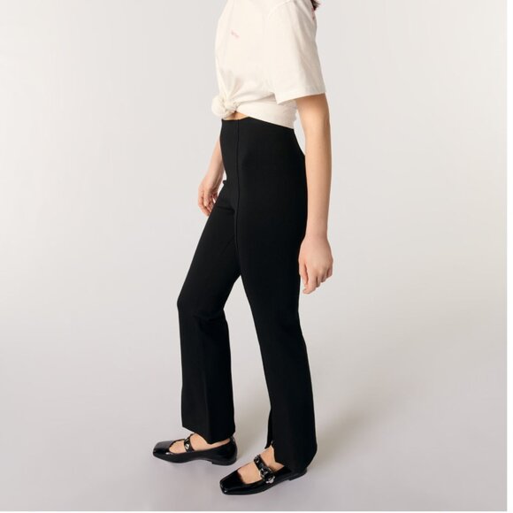 Maje black split hem trousers size 40 - Picture 5 of 10